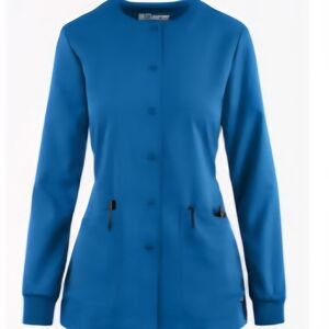GREYS ANATOMY royal Blue Button-Up Scrub Jacket